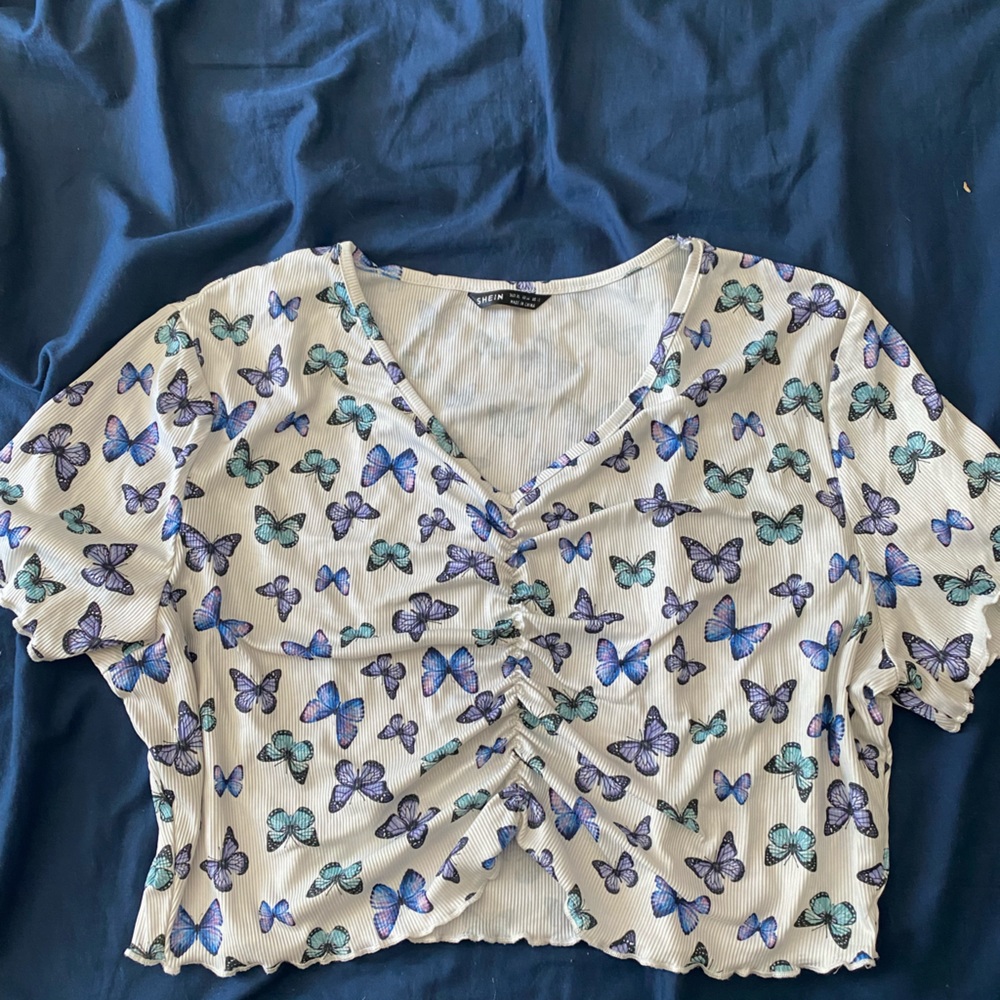 SHEIN butterfly top